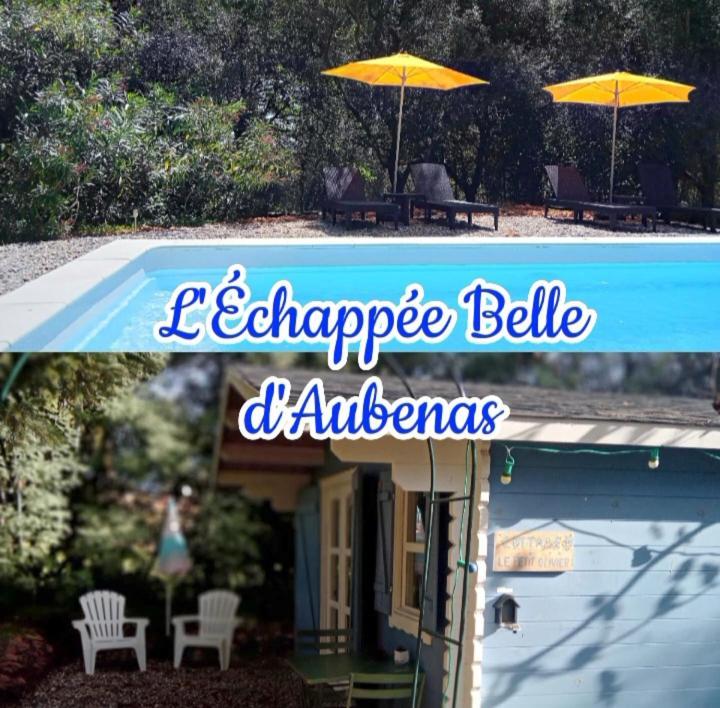 Chalet "Le Petit Olivier" Gites Appart 'Hotel L'Echappee Belle D'Aubenas Logement 2 Sur 3 Bagian luar foto